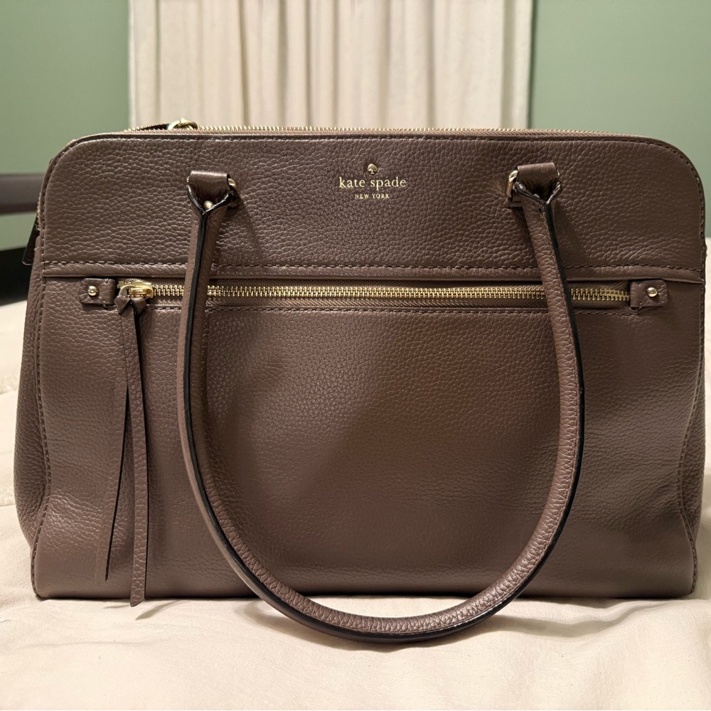 Kate Spade Taupe Leather Satchel